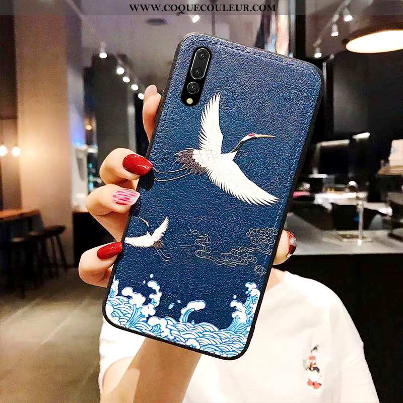 Coque Huawei P20 Pro Créatif Palais Incassable, Housse Huawei P20 Pro Gaufrage Étui Bleu