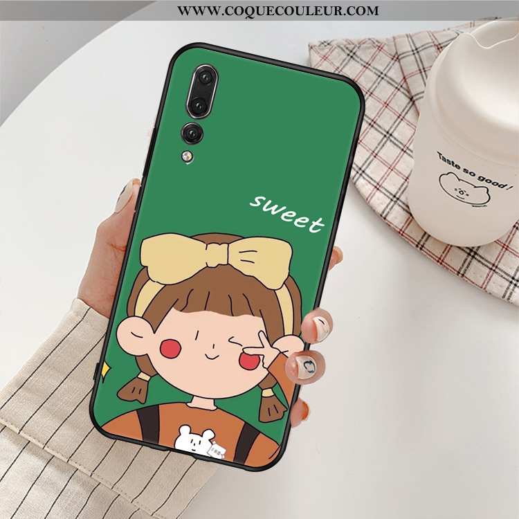 Housse Huawei P20 Pro Silicone Incassable Amoureux, Étui Huawei P20 Pro Personnalité Net Rouge Noir