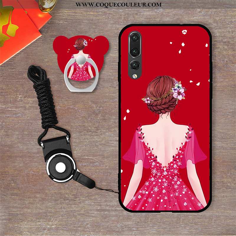 Housse Huawei P20 Pro Fluide Doux Rat Incassable, Étui Huawei P20 Pro Silicone Rose