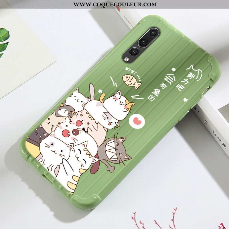 Coque Huawei P20 Pro Silicone Charmant Créatif, Housse Huawei P20 Pro Protection Vert Verte