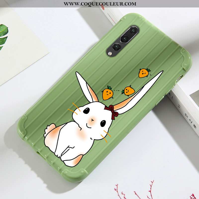 Coque Huawei P20 Pro Silicone Charmant Créatif, Housse Huawei P20 Pro Protection Vert Verte