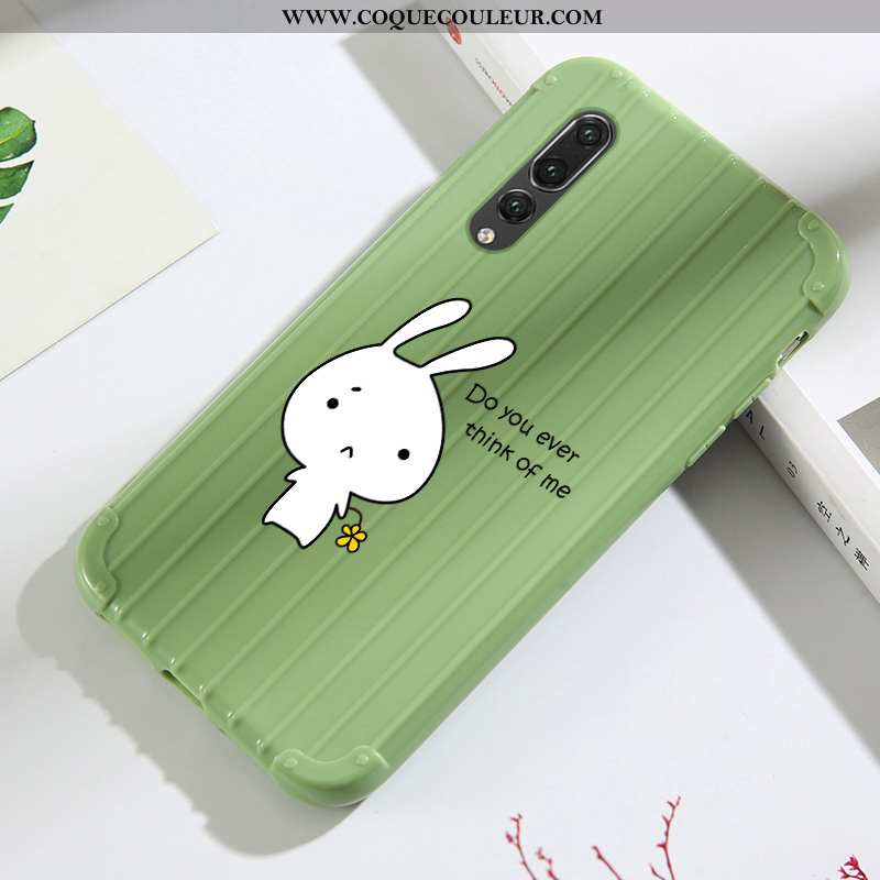 Coque Huawei P20 Pro Silicone Charmant Créatif, Housse Huawei P20 Pro Protection Vert Verte