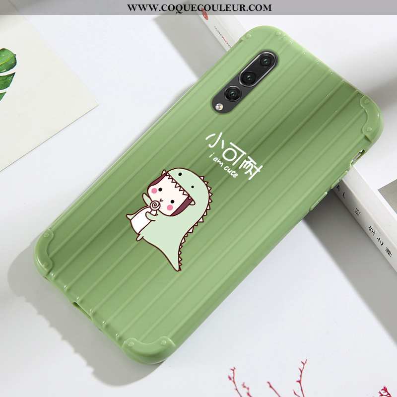 Coque Huawei P20 Pro Silicone Charmant Créatif, Housse Huawei P20 Pro Protection Vert Verte