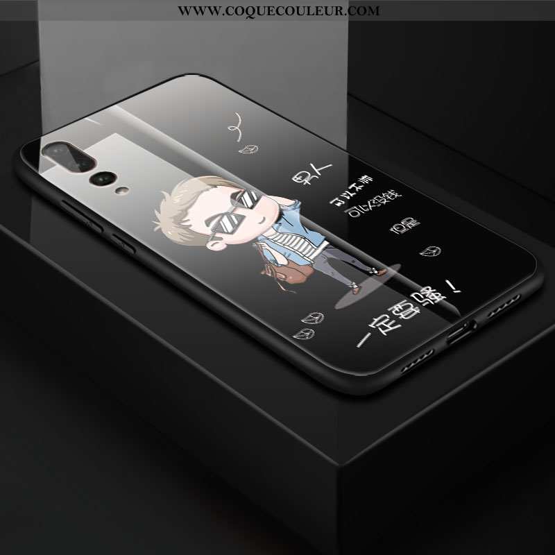 Housse Huawei P20 Pro Verre Créatif Coque, Étui Huawei P20 Pro Personnalité Difficile Rose