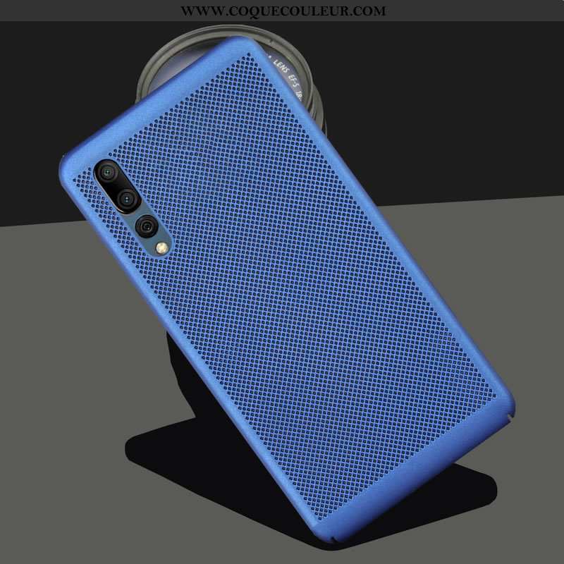 Housse Huawei P20 Pro Délavé En Daim Coque Bleu, Étui Huawei P20 Pro Protection Mesh Bleu