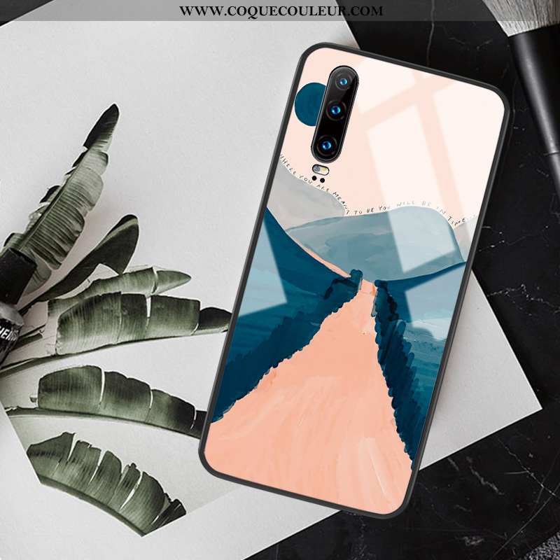 Housse Huawei P30 Tendance Tout Compris Téléphone Portable, Étui Huawei P30 Silicone Peinture À L'hu