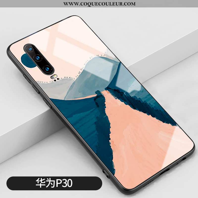 Housse Huawei P30 Tendance Tout Compris Téléphone Portable, Étui Huawei P30 Silicone Peinture À L'hu