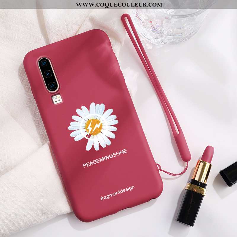 Coque Huawei P30 Tendance Téléphone Portable Simple, Housse Huawei P30 Légère Incassable Bleu