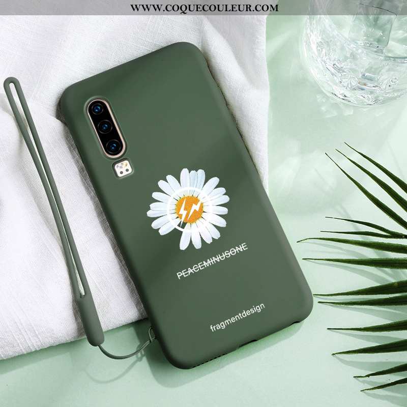 Coque Huawei P30 Tendance Téléphone Portable Simple, Housse Huawei P30 Légère Incassable Bleu