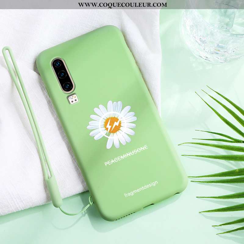 Coque Huawei P30 Tendance Téléphone Portable Simple, Housse Huawei P30 Légère Incassable Bleu