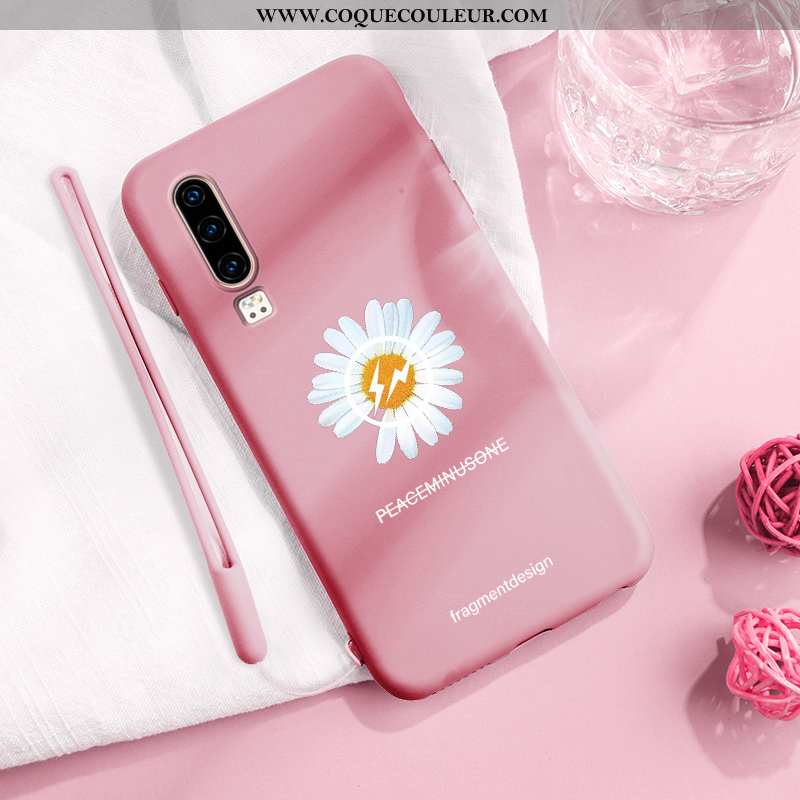 Coque Huawei P30 Tendance Téléphone Portable Simple, Housse Huawei P30 Légère Incassable Bleu