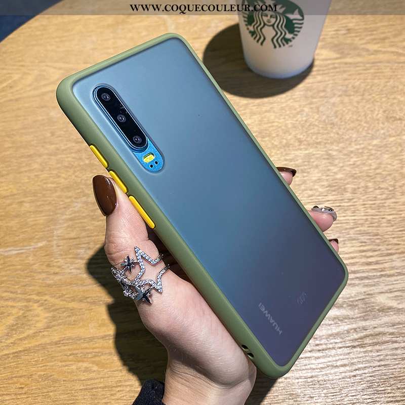 Housse Huawei P30 Protection Silicone Tout Compris, Étui Huawei P30 Délavé En Daim Amoureux Orange