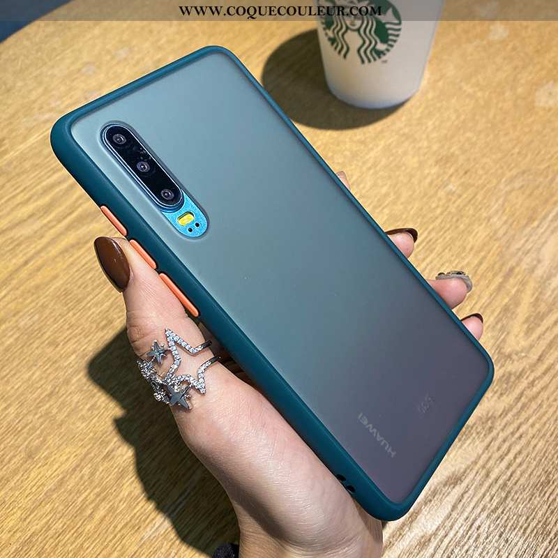 Housse Huawei P30 Protection Silicone Tout Compris, Étui Huawei P30 Délavé En Daim Amoureux Orange