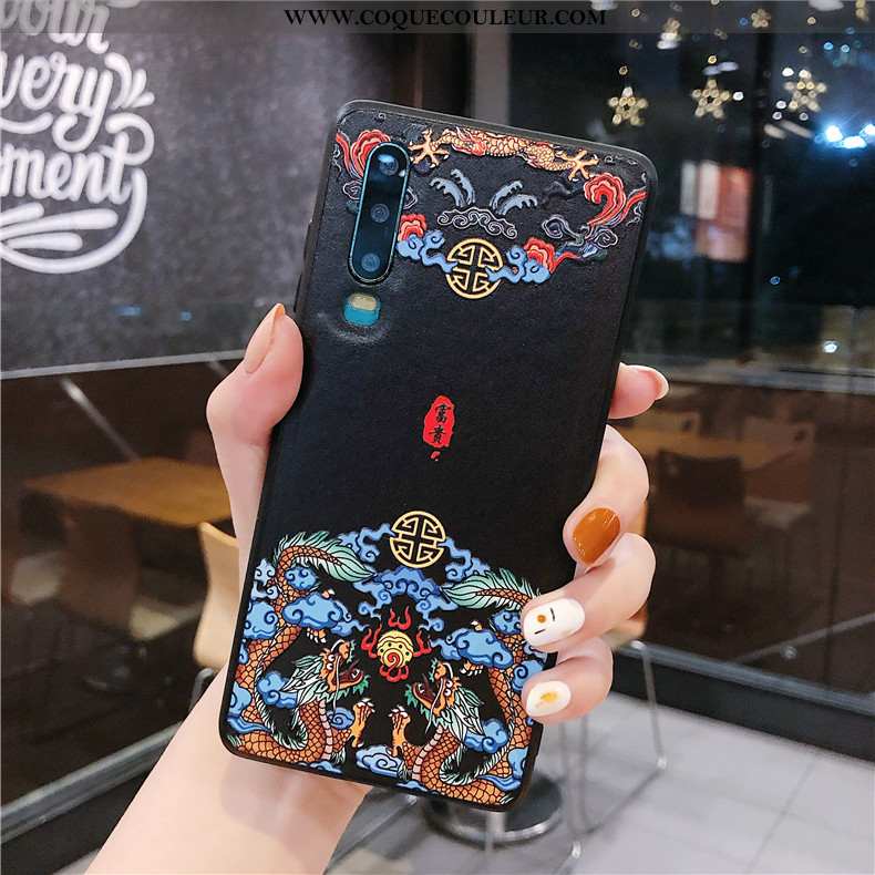 Étui Huawei P30 Silicone Incassable Luxe, Coque Huawei P30 Accessoires Tendance Blanche