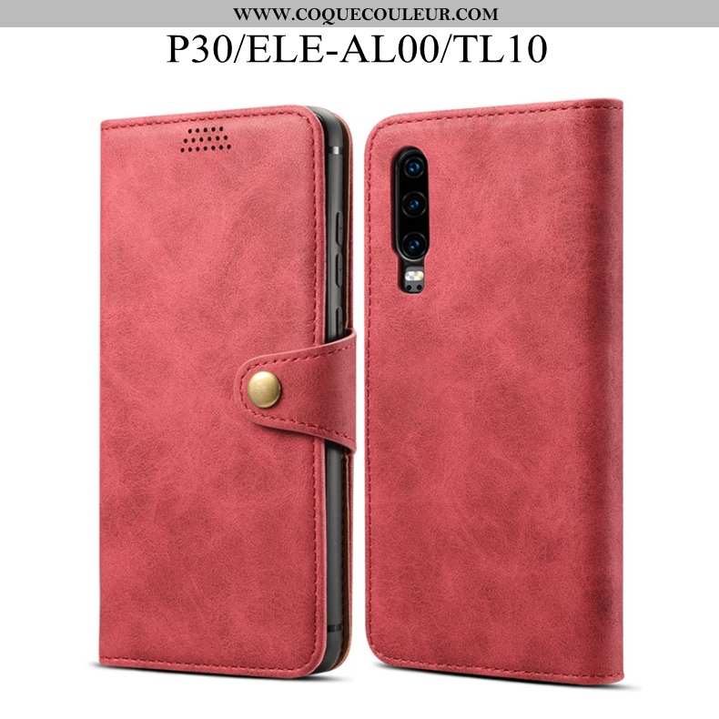 Coque Huawei P30 Fluide Doux Incassable Rouge, Housse Huawei P30 Protection Rouge