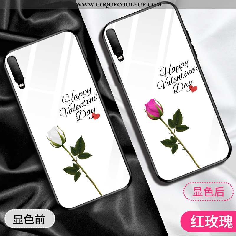 Étui Huawei P30 Verre Incassable, Coque Huawei P30 Personnalité Créatif Rose