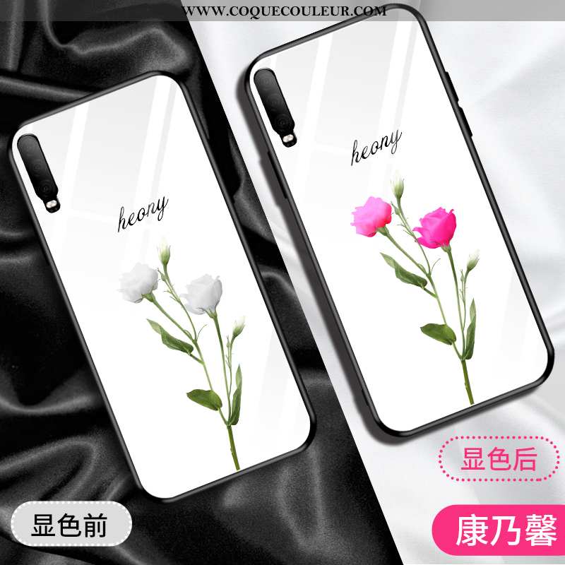 Étui Huawei P30 Verre Incassable, Coque Huawei P30 Personnalité Créatif Rose