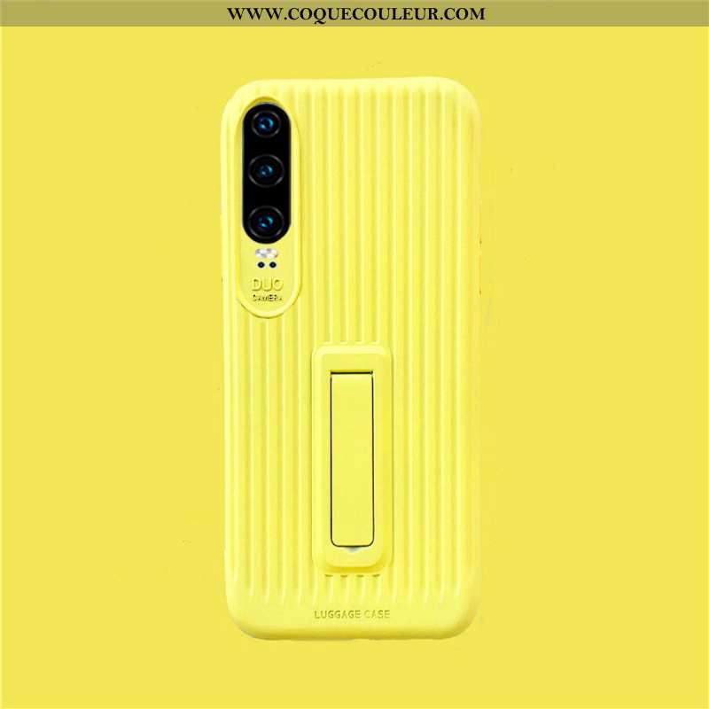 Coque Huawei P30 Silicone Amoureux Fluide Doux, Housse Huawei P30 Protection Jaune Verte