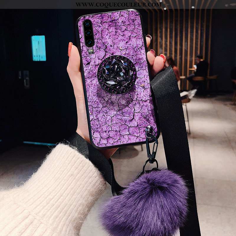 Coque Huawei P30 Fluide Doux Violet Protection, Housse Huawei P30 Silicone Ultra Rouge