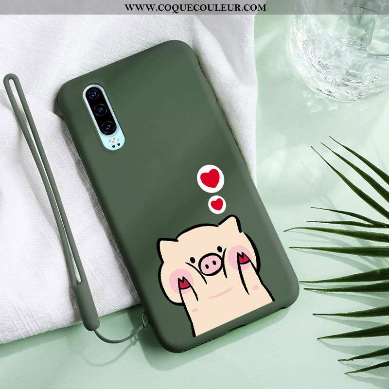 Étui Huawei P30 Légère Tendance, Coque Huawei P30 Silicone Mode Rouge