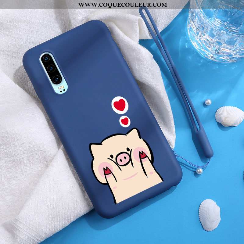 Étui Huawei P30 Légère Tendance, Coque Huawei P30 Silicone Mode Rouge