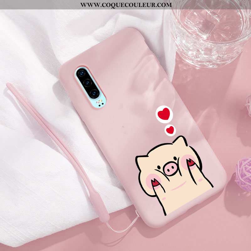 Étui Huawei P30 Légère Tendance, Coque Huawei P30 Silicone Mode Rouge