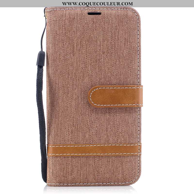 Housse Huawei P30 Protection Étui Carte, Huawei P30 Portefeuille En Denim Rouge