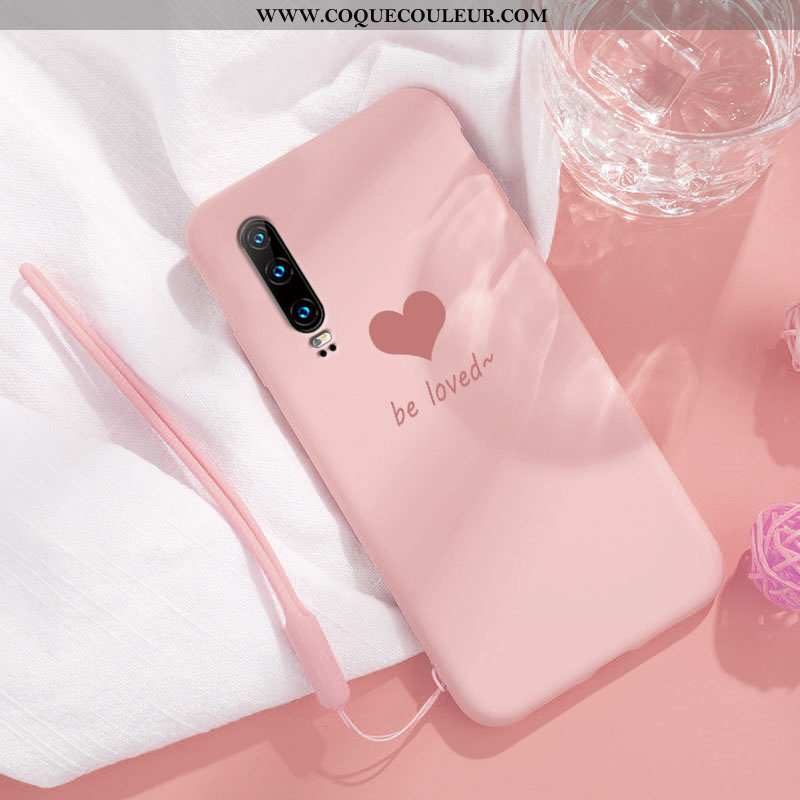 Coque Huawei P30 Protection Téléphone Portable Net Rouge, Housse Huawei P30 Personnalité Tendance Ro