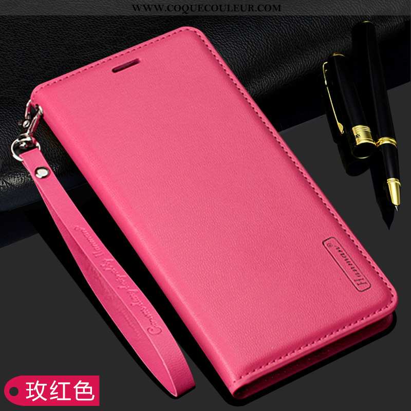 Housse Huawei P30 Mode Téléphone Portable, Étui Huawei P30 Ornements Suspendus Cuir Véritable Rose