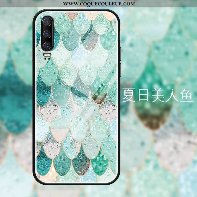 Housse Huawei P30 Personnalité Coque Protection, Étui Huawei P30 Créatif Tendance Verte