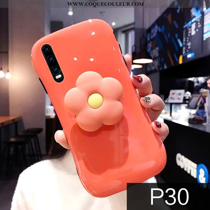 Étui Huawei P30 Tendance Téléphone Portable Orange, Coque Huawei P30 Silicone Orange