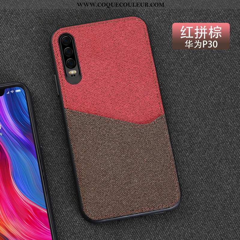 Housse Huawei P30 Modèle Fleurie Personnalité Gris, Étui Huawei P30 Protection Luxe Gris