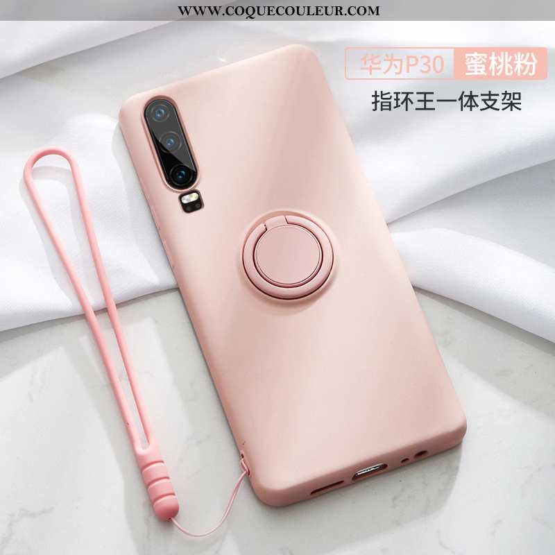 Étui Huawei P30 Silicone Ultra Délavé En Daim, Coque Huawei P30 Protection Tendance Rouge