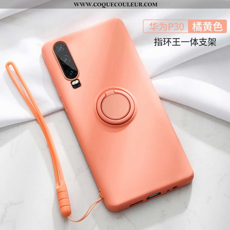 Étui Huawei P30 Silicone Ultra Délavé En Daim, Coque Huawei P30 Protection Tendance Rouge