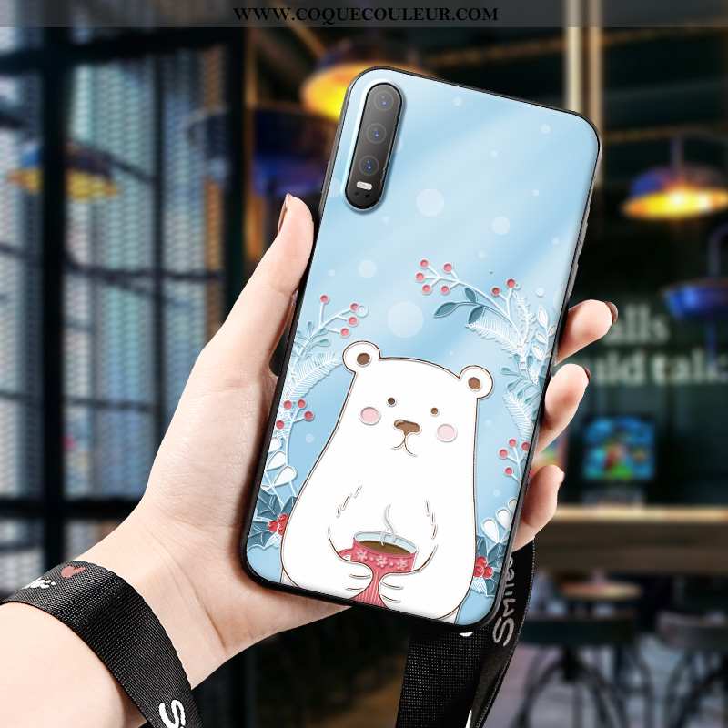 Coque Huawei P30 Protection Dessin Animé Silicone, Housse Huawei P30 Délavé En Daim Enfant Bleu