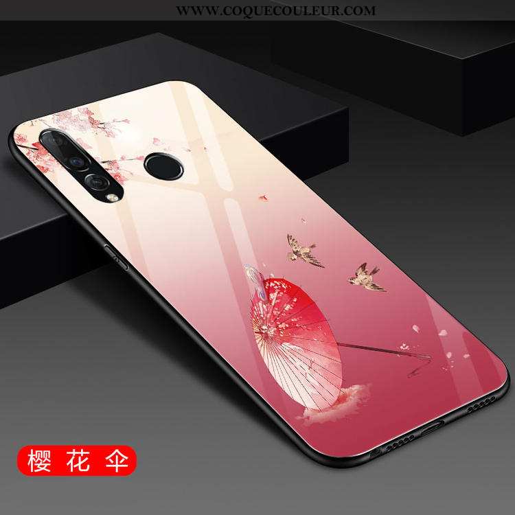 Housse Huawei P30 Lite Personnalité Rose Jeunesse, Étui Huawei P30 Lite Tendance Téléphone Portable