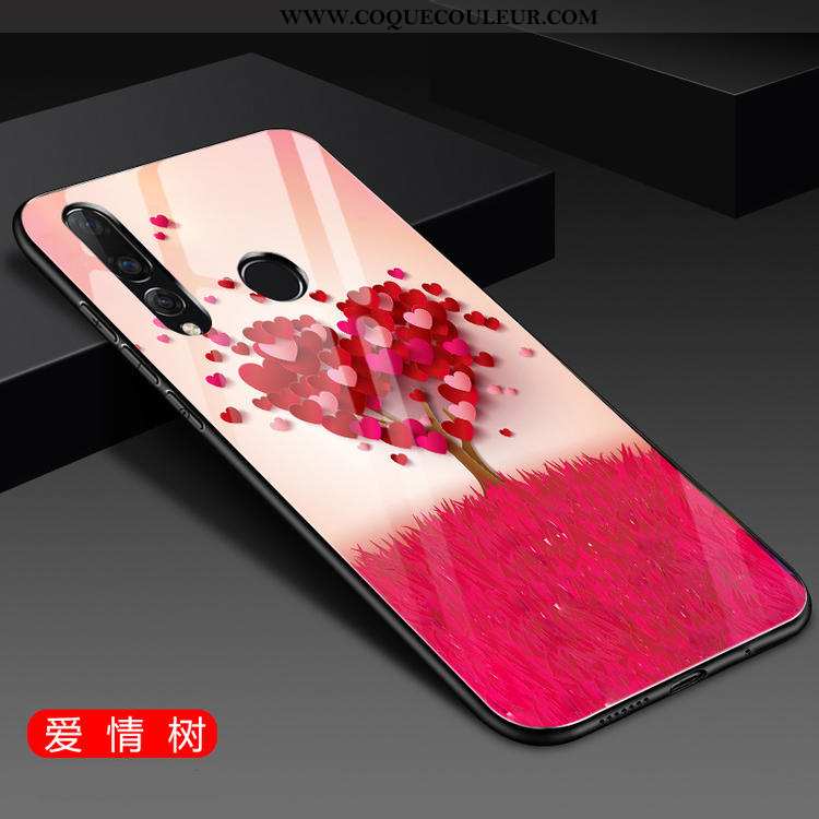 Housse Huawei P30 Lite Personnalité Rose Jeunesse, Étui Huawei P30 Lite Tendance Téléphone Portable