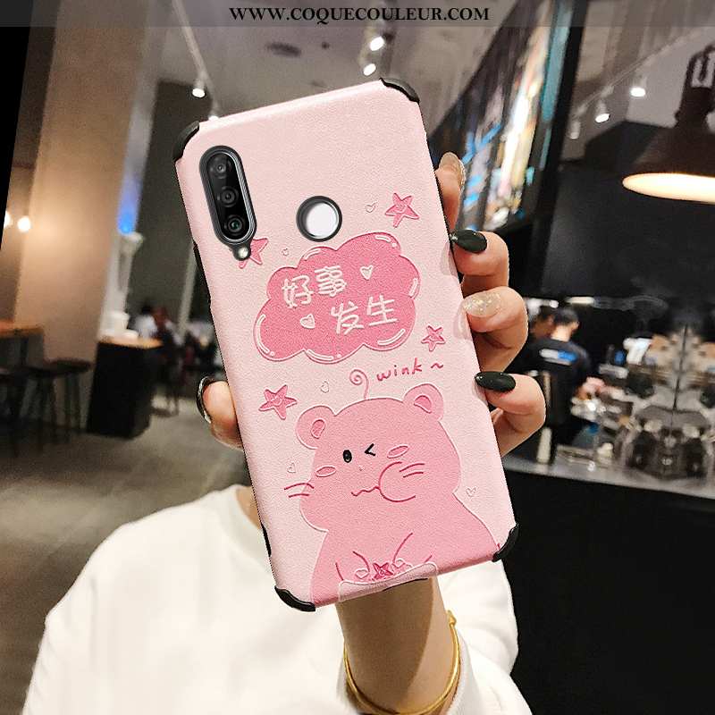 Étui Huawei P30 Lite Charmant Tout Compris Nouveau, Coque Huawei P30 Lite Fluide Doux Dessin Animé V