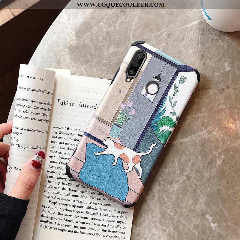 Étui Huawei P30 Lite Charmant Tout Compris Nouveau, Coque Huawei P30 Lite Fluide Doux Dessin Animé V