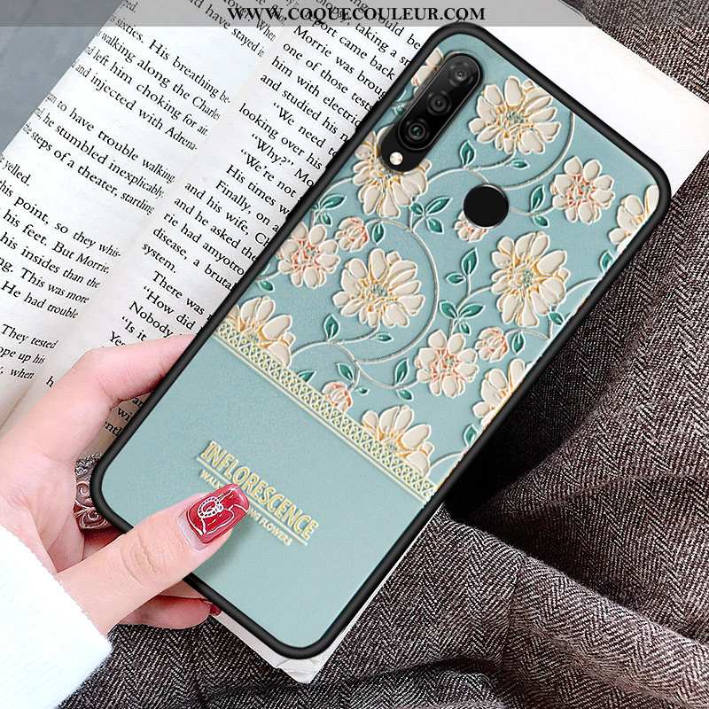 Housse Huawei P30 Lite Délavé En Daim Coque Fluide Doux, Étui Huawei P30 Lite Personnalité Simple Ro