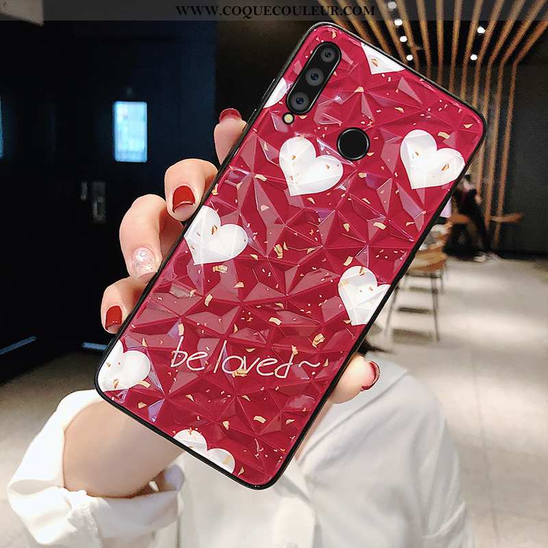 Étui Huawei P30 Lite Dessin Animé Net Rouge Vin Rouge, Coque Huawei P30 Lite Tendance Téléphone Port