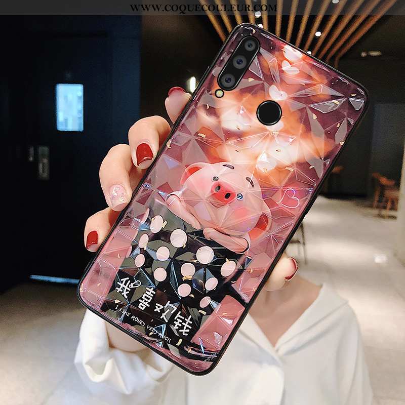 Étui Huawei P30 Lite Dessin Animé Net Rouge Vin Rouge, Coque Huawei P30 Lite Tendance Téléphone Port