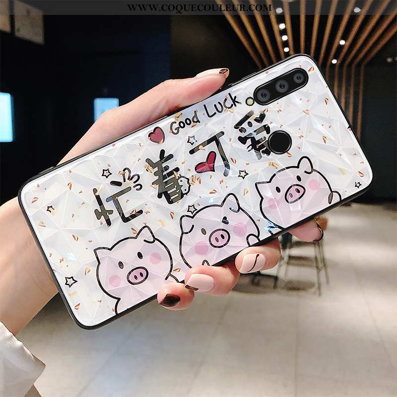 Étui Huawei P30 Lite Dessin Animé Net Rouge Vin Rouge, Coque Huawei P30 Lite Tendance Téléphone Port