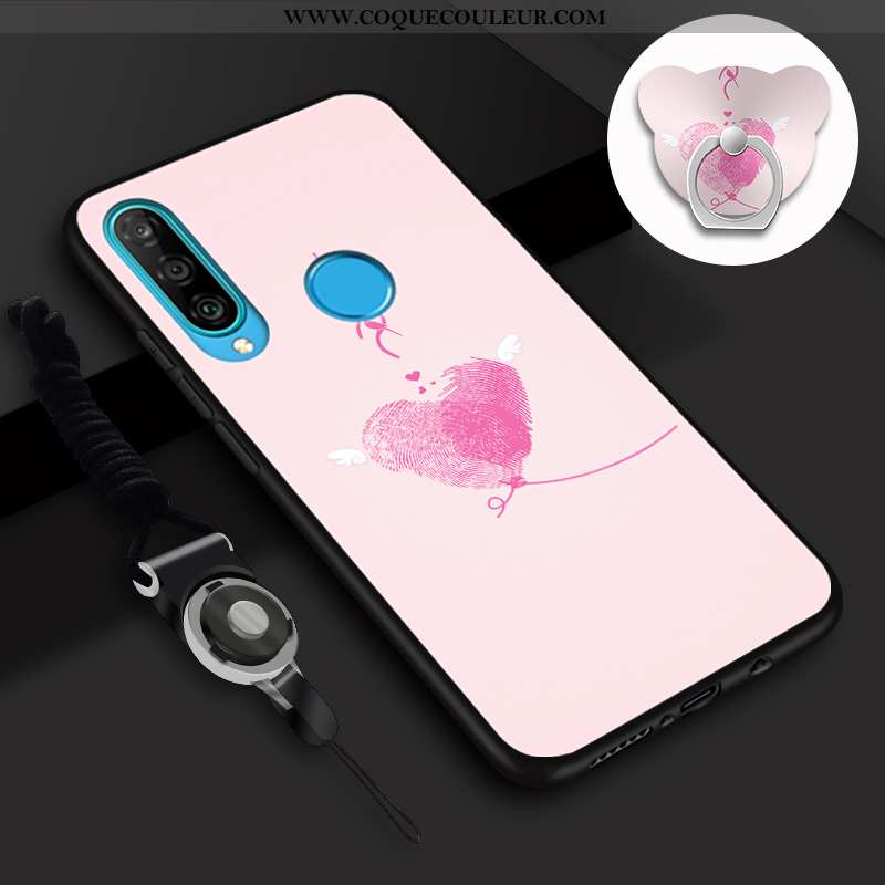 Housse Huawei P30 Lite Dessin Animé Étui Personnalité, Huawei P30 Lite Charmant Incassable Rose