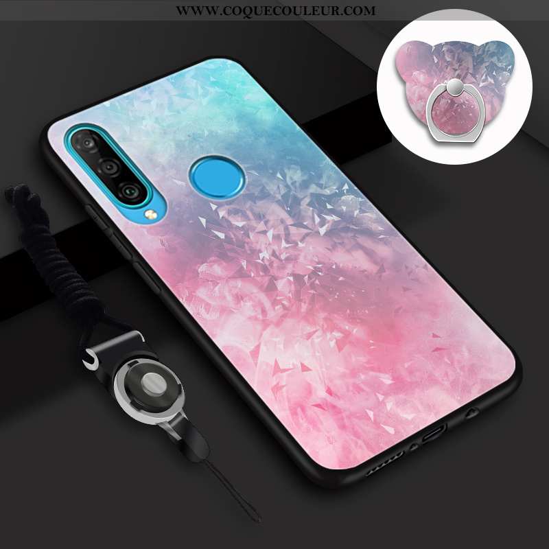 Housse Huawei P30 Lite Dessin Animé Étui Personnalité, Huawei P30 Lite Charmant Incassable Rose