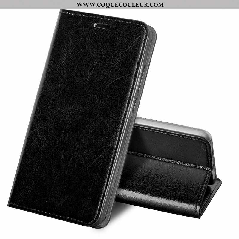 Housse Huawei P30 Lite Cuir Véritable Protection Fluide Doux, Étui Huawei P30 Lite Vintage Jeunesse 