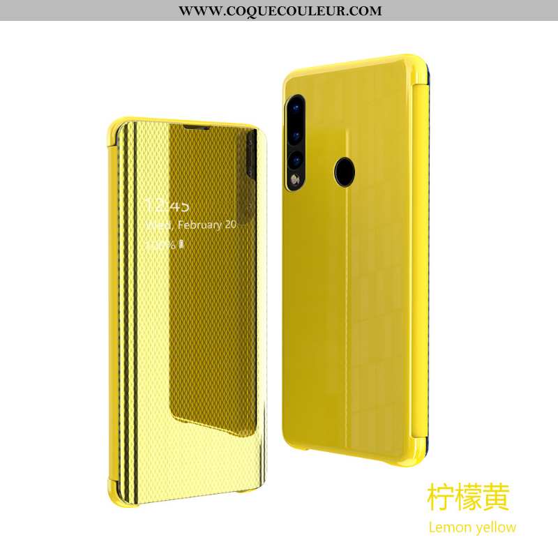 Coque Huawei P30 Lite Modèle Fleurie Vert, Housse Huawei P30 Lite Transparent Miroir Verte