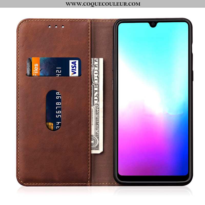 Étui Huawei P30 Lite Protection Incassable Housse, Coque Huawei P30 Lite Cuir Tout Compris Rouge