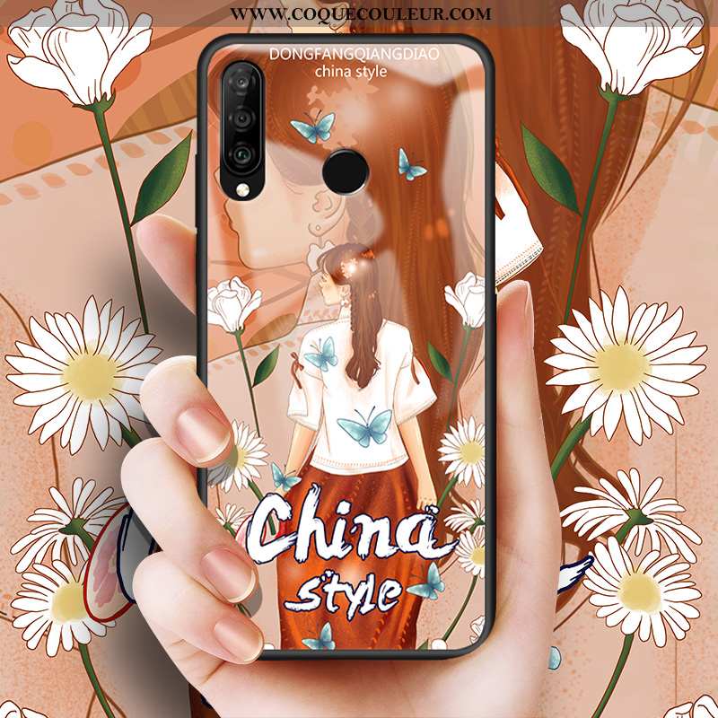 Étui Huawei P30 Lite Tendance Coque Petit, Huawei P30 Lite Protection Incassable Bleu