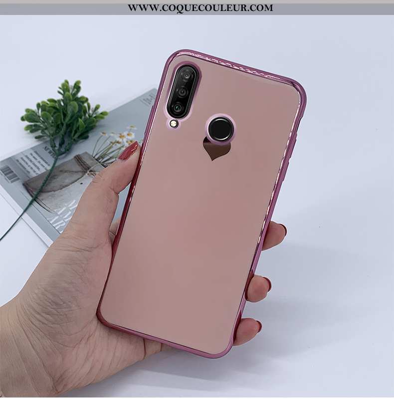 Housse Huawei P30 Lite Personnalité Amoureux Incassable, Étui Huawei P30 Lite Créatif Bordeaux